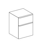 Mueble lateral Geberit Smyle Square con dos cajones: 45x60x47cm, Blanco
